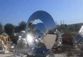 公園圓環雕塑，噴砂發光雕塑，鍛造工藝