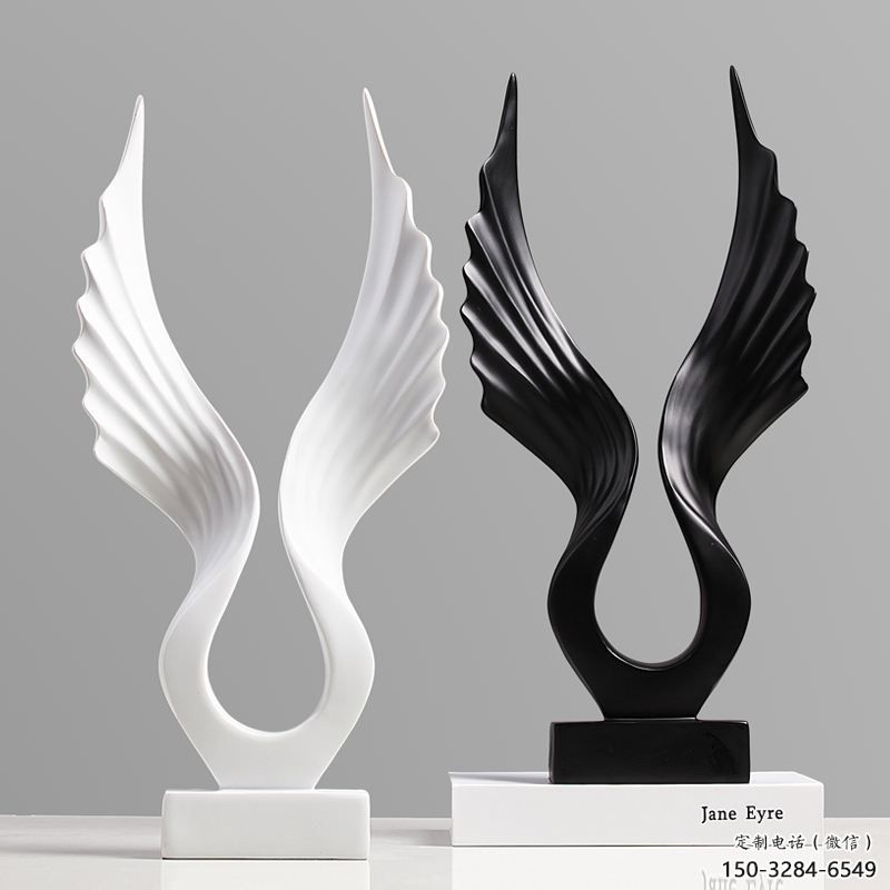 景區翅膀雕塑，公園歐式雕塑，鐵藝材質