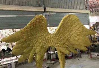 翅膀雕塑，鏤空景觀雕塑，抽象效果