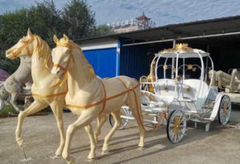 城市馬車雕塑 風景區彩繪雕塑 抽象擺件