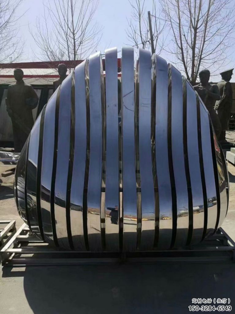 小區坐凳雕塑，拉絲景觀雕塑，抽象效果