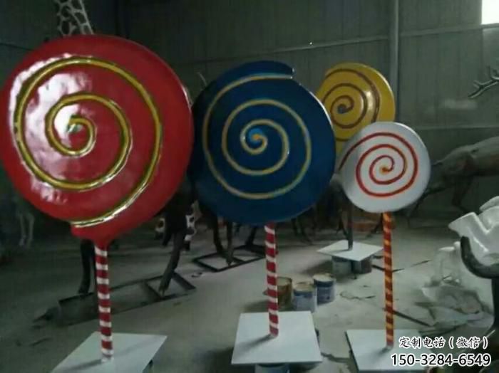 別墅區糖果雕塑 大型別墅區擺件 剪影雕塑