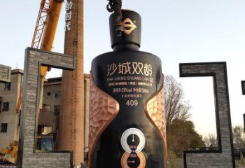 廣場酒瓶雕塑，抽象景觀雕塑，抽象效果