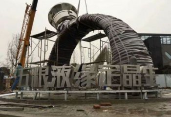 街道戒指雕塑 現(xiàn)代景觀擺件 彩繪雕塑