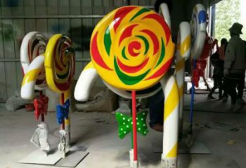 步行街糖果雕塑 游樂場(chǎng)景觀小品 鑄造雕塑