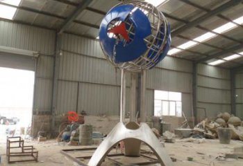 戶外地球雕塑 噴漆景觀小品 燈光雕塑