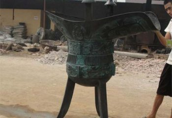 仿古杯子雕塑 烤漆大型擺件 博物館雕塑