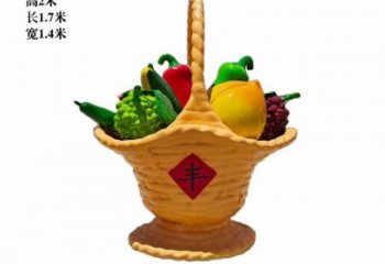 生產彩繪果籃雕塑 懸空餐飲店擺件 街頭雕塑