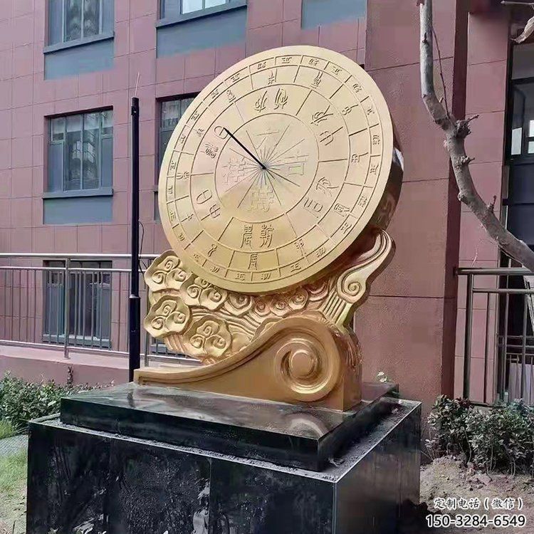 小區地動儀雕塑，拉絲景觀雕塑，抽象效果