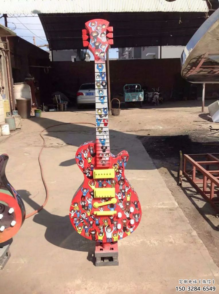 房地產(chǎn)吉他雕塑 現(xiàn)代景觀擺件 幾何雕塑