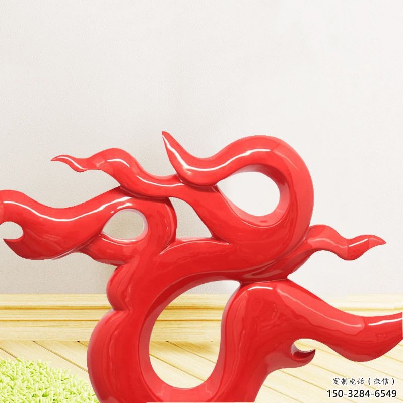 草地火焰雕塑 現(xiàn)代校園小品 大型雕塑