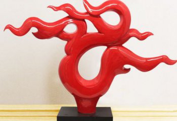 農村火焰雕塑 抽象藝術擺件 烤漆雕塑