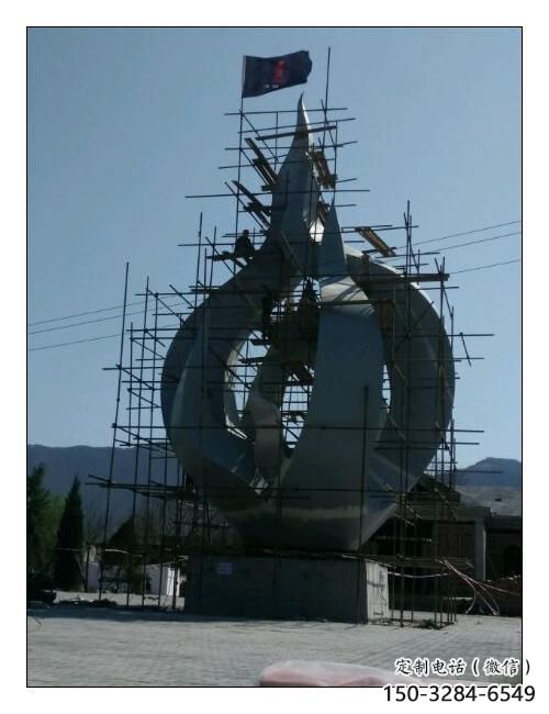 別墅區火炬雕塑 大型別墅區擺件 剪影雕塑