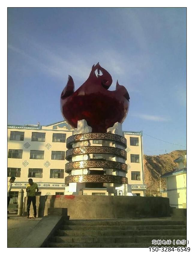 戶外火炬雕塑 噴漆景觀小品 燈光雕塑