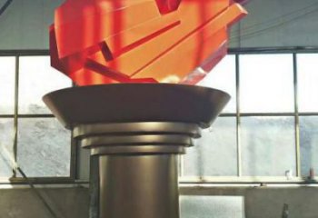 廣場(chǎng)火炬雕塑 抽象景觀小品 烤漆雕塑