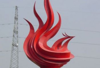 街道火炬雕塑 現(xiàn)代景觀擺件 彩繪雕塑