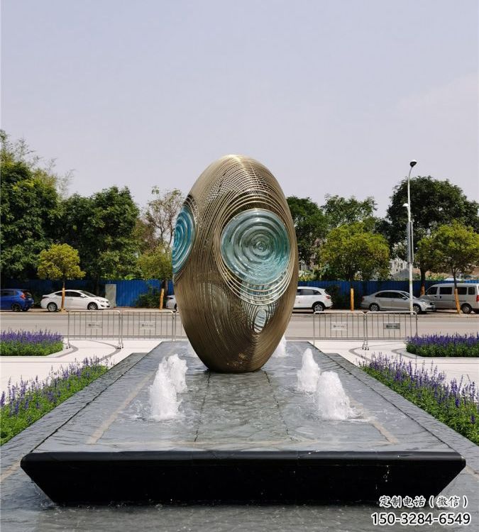 異形雞蛋雕塑 現代校園小品 校園雕塑