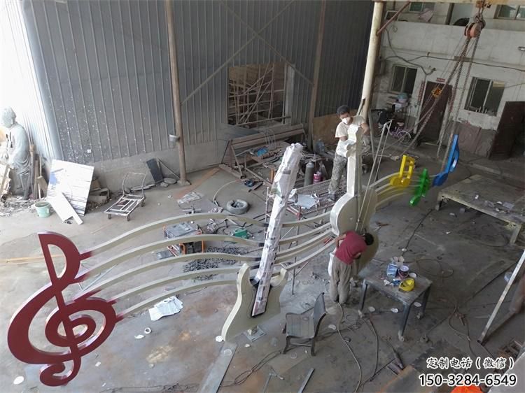 住宅小區音符雕塑 啞光景觀擺件 公園雕塑