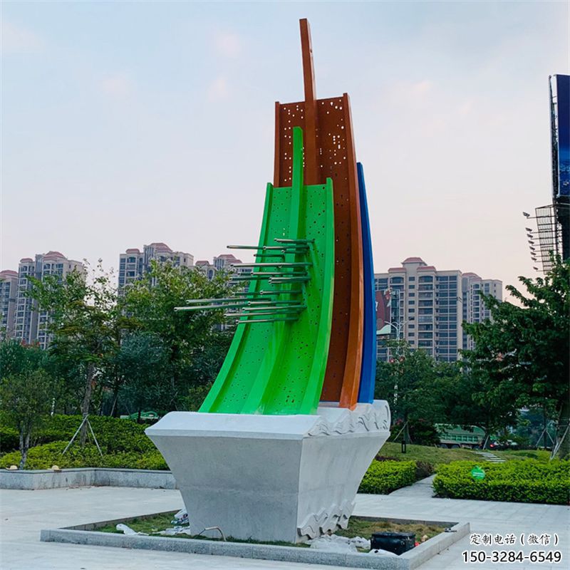 懸空船艇雕塑 大型別墅區小品 農村雕塑