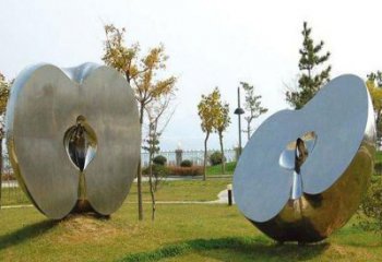 戶外蘋果雕塑 噴漆果蔬雕塑 燈光水果雕塑