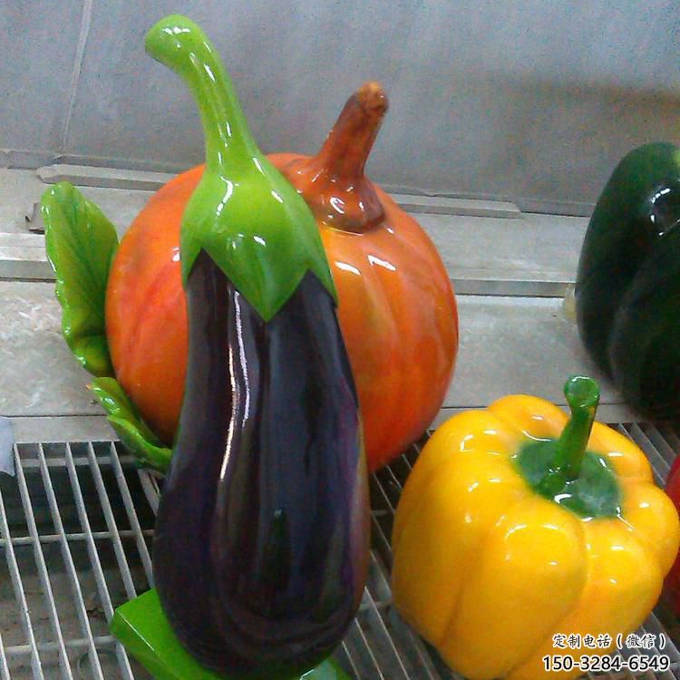 店門口茄子雕塑 創(chuàng)意景觀雕塑 仿真擺件