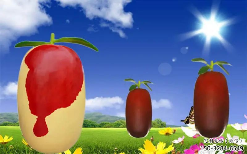 商場(chǎng)紅棗雕塑 仿真雕塑 店門口小品