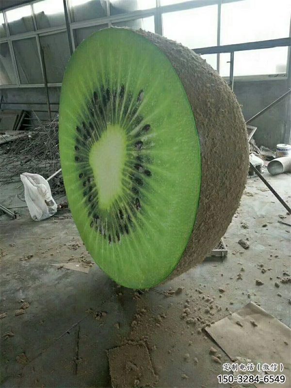 商業(yè)街獼猴桃雕塑 烤漆擺件 彩繪雕塑