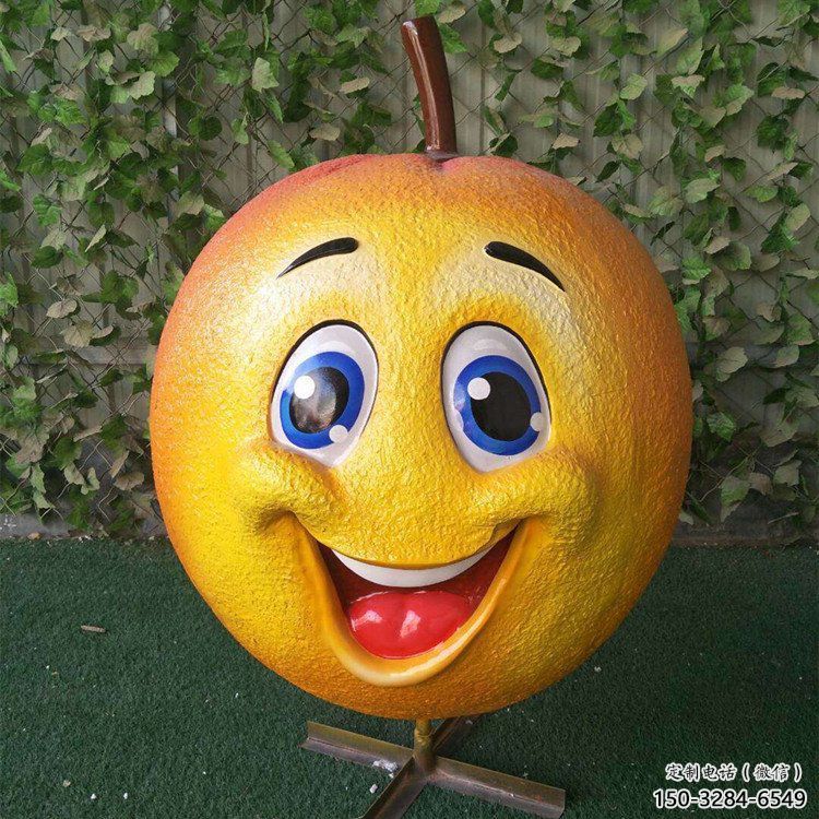 檸檬雕塑，水果仿真擺件，公園廣場雕塑 (2)