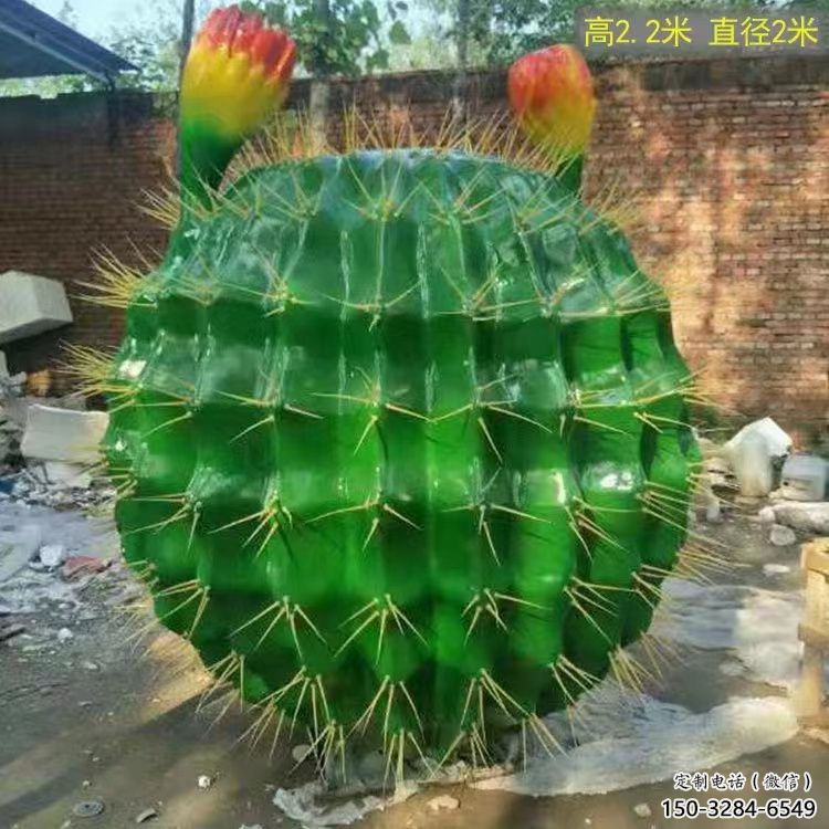 戶外仙人掌雕塑 噴漆花卉雕塑 燈光植物雕塑