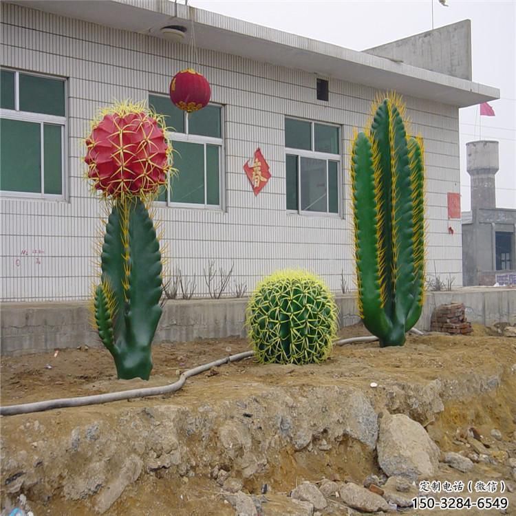 門口仙人掌雕塑 售樓處仿真雕塑 彩繪小品
