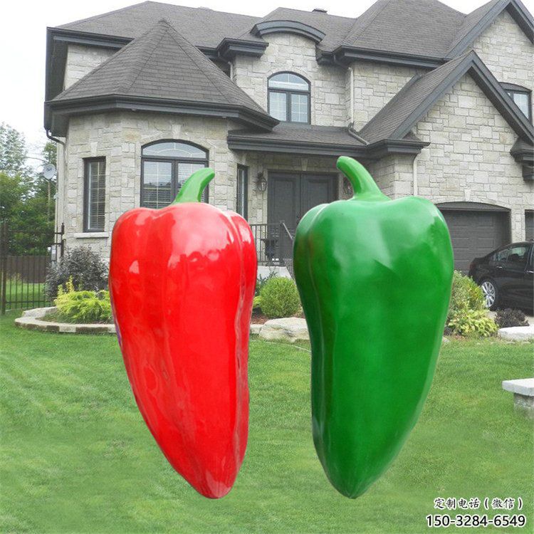 仿古青椒雕塑 庭院彩繪雕塑 田間小品