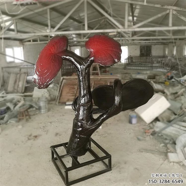 商業街靈芝雕塑 烤漆果蔬雕塑 彩繪植物雕塑