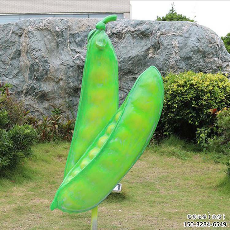 豆角雕塑 景觀美陳果蔬雕塑 噴漆蔬菜雕塑