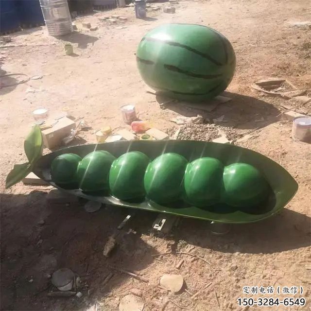 庭院豆角雕塑 城市古銅色雕塑 果蔬小品