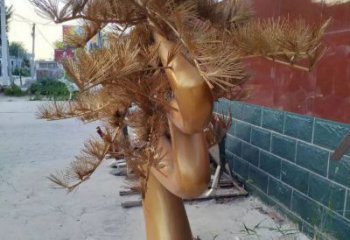 別墅區松樹雕塑 大型別墅區植物雕塑 剪影大樹雕塑