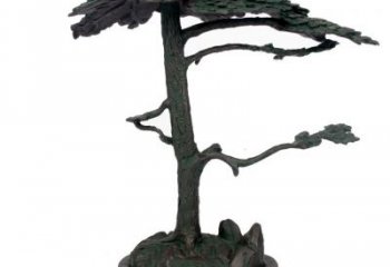 街道松樹雕塑 現(xiàn)代景觀植物雕塑 彩繪大樹雕塑