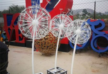 步行街蒲公英雕塑 游樂場花卉雕塑 鑄造植物雕塑