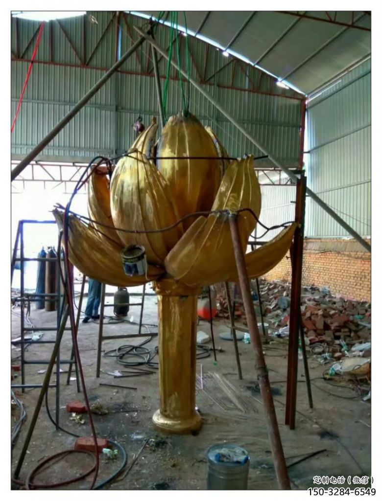 大型紫荊花雕塑 歐式步行街花朵雕塑 彩繪花卉雕塑