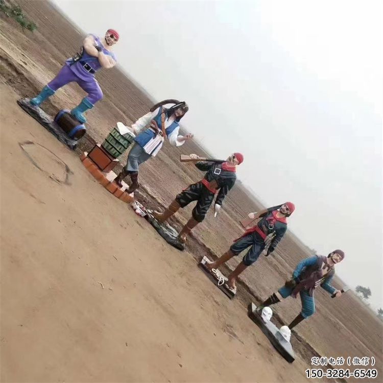 房地產(chǎn)海盜雕塑廠 現(xiàn)代景觀動(dòng)漫雕塑 幾何卡通雕塑