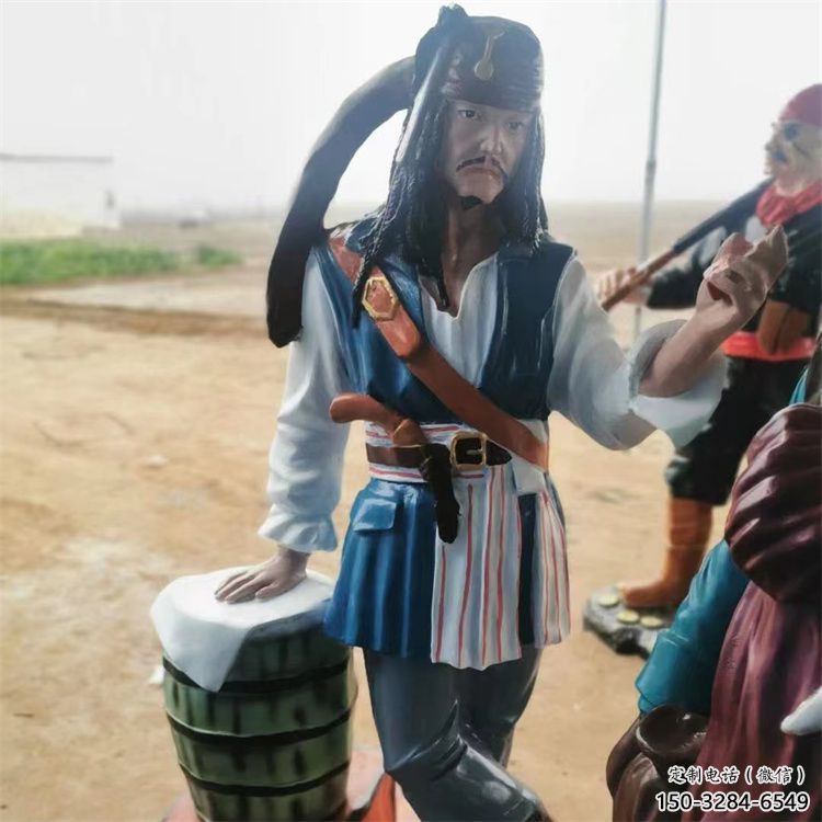 戶(hù)外海盜雕塑廠(chǎng) 噴漆卡通雕塑 燈光動(dòng)漫雕塑
