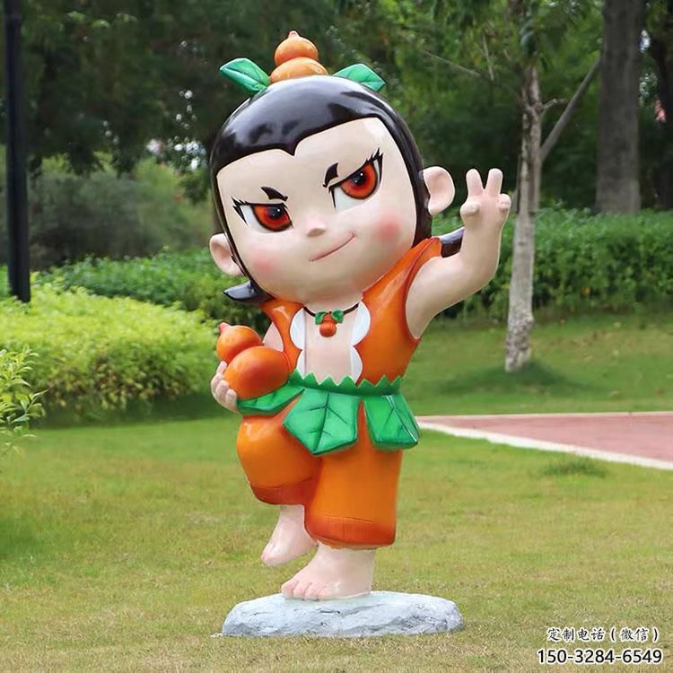 戶(hù)外葫蘆娃雕塑廠 噴漆卡通雕塑 燈光動(dòng)漫雕塑