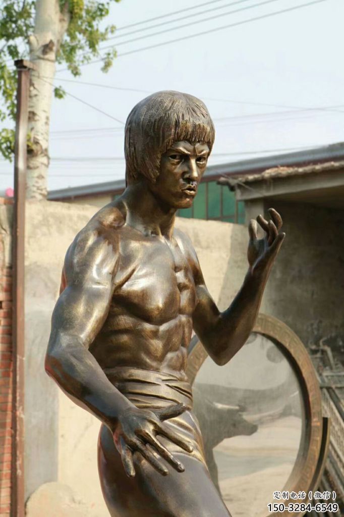 商業街李小龍雕塑廠 售樓處雕塑 近代擺件