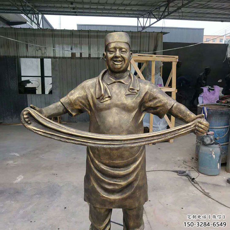 鍛造廚師雕塑 懸空餐飲店卡通雕塑 戶外動(dòng)漫雕塑