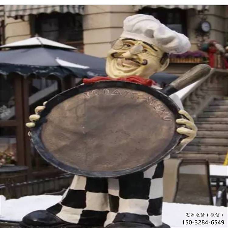 現代廚師雕塑 大型別墅區卡通雕塑 彩繪動漫雕塑
