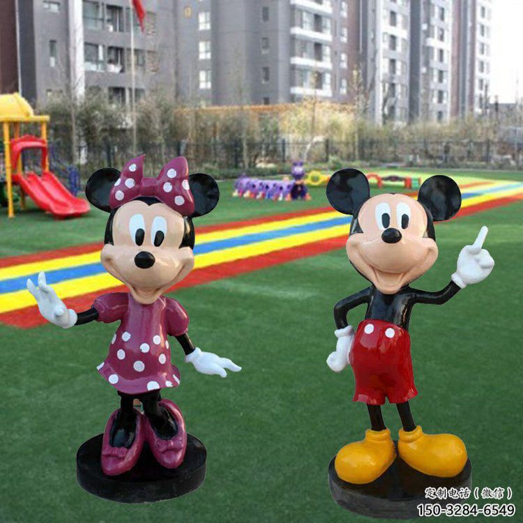 別墅區米奇雕塑 大型別墅區動漫雕塑 剪影卡通雕塑
