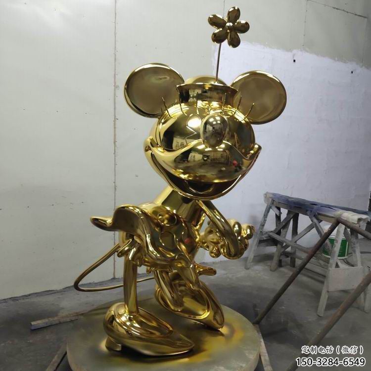 房地產(chǎn)米奇雕塑 現(xiàn)代景觀動(dòng)漫雕塑 幾何卡通雕塑
