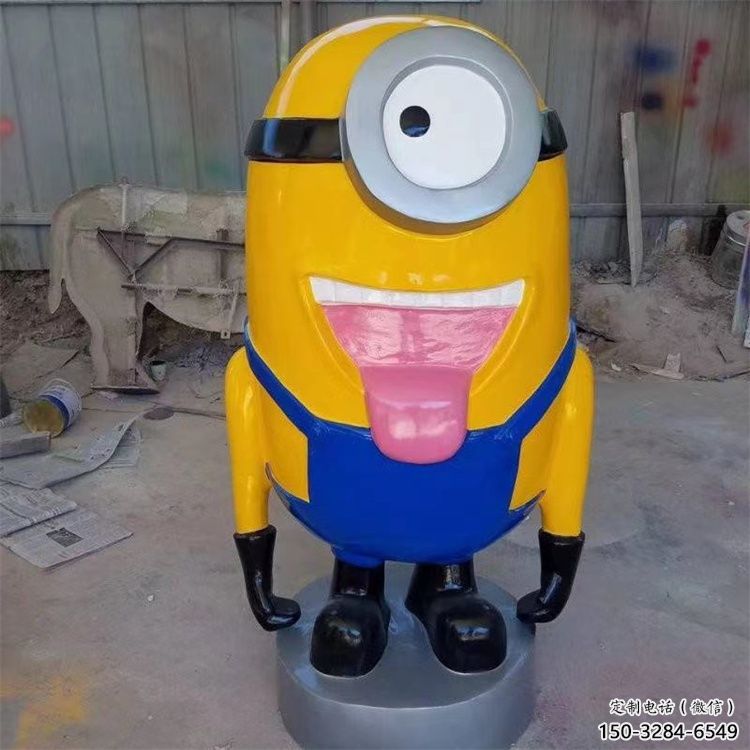 室內(nèi)小黃人雕塑 仿真景觀動漫雕塑 大型卡通雕塑