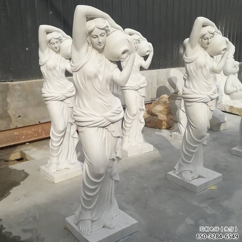 城市仕女雕塑 風景區彩繪雕塑 抽象擺件