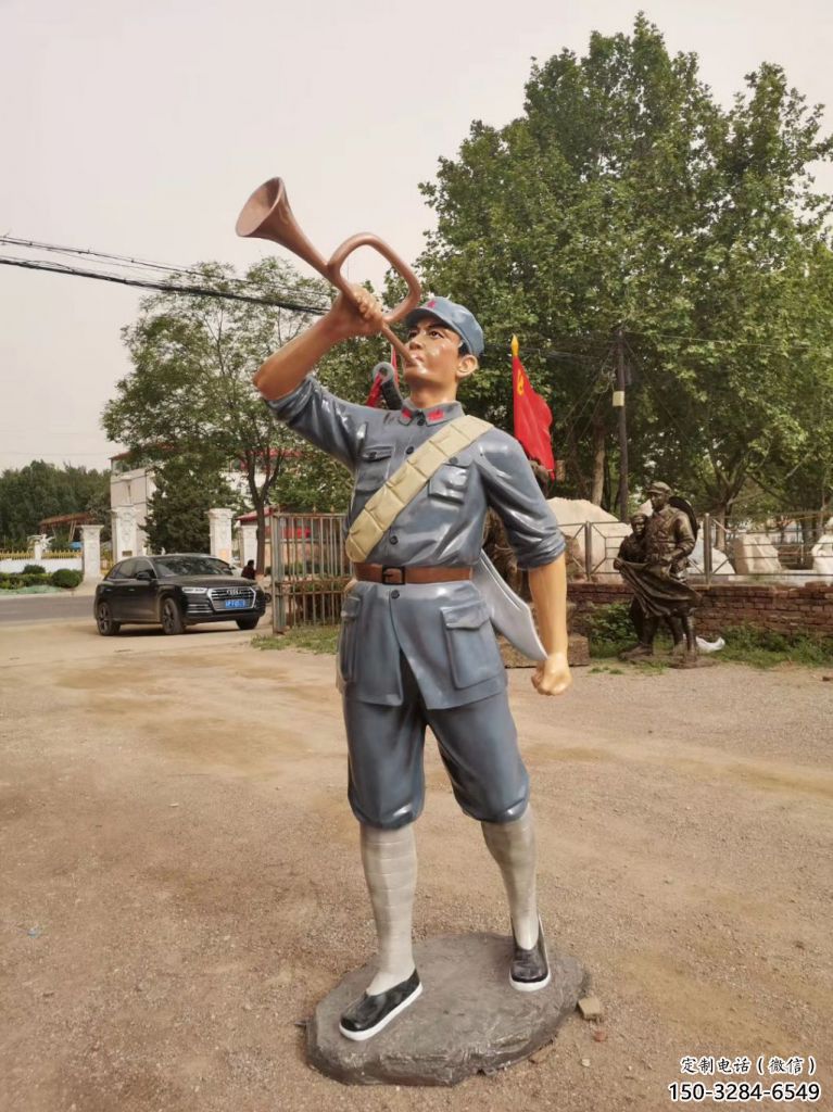 廣場紅軍雕塑 抽象革命雕塑 烤漆抗戰(zhàn)雕塑