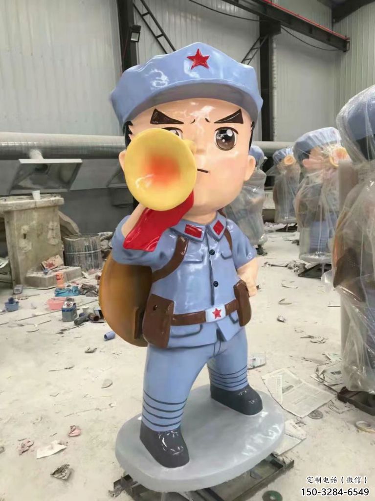 街道紅軍雕塑 現(xiàn)代景觀抗戰(zhàn)雕塑 彩繪革命雕塑